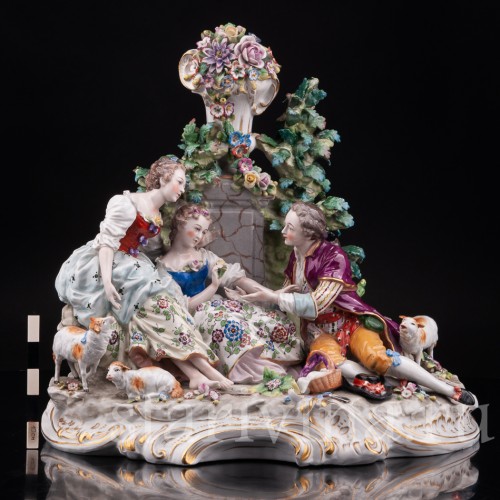 Фарфоровая композиция Пастораль, Sitzendorf, Германия, сер. 20 в.