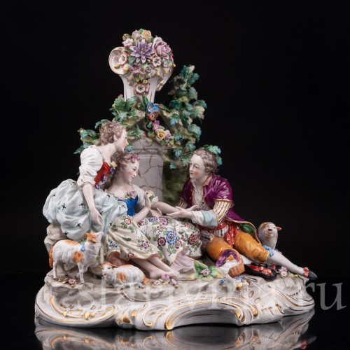 Фарфоровая композиция Пастораль, Sitzendorf, Германия, сер. 20 в.