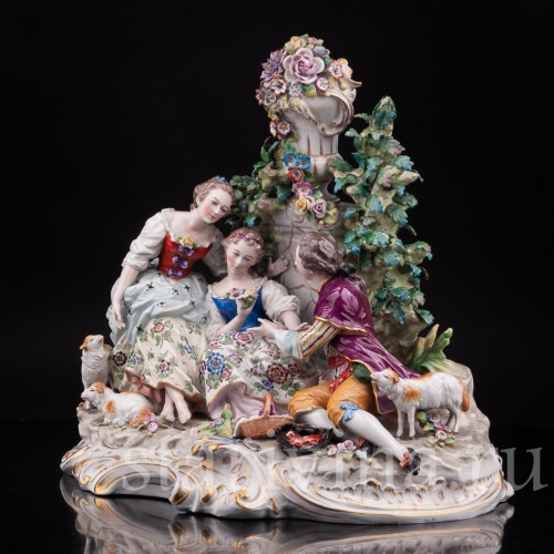 Фарфоровая композиция Пастораль, Sitzendorf, Германия, сер. 20 в.