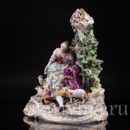 Фарфоровая композиция Пастораль, Sitzendorf, Германия, сер. 20 в.