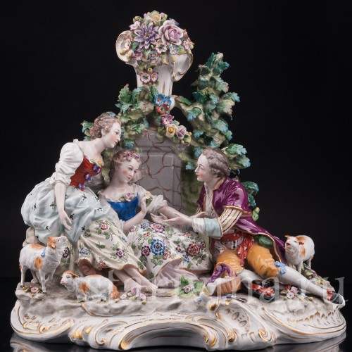 Фарфоровая композиция Пастораль, Sitzendorf, Германия, сер. 20 в.