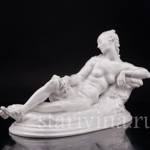 Фарфоровая статуэтка Отдых, лежащая обнаженная, KPM, Германия, пер. пол. 20 в.