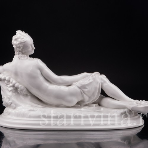 Фарфоровая статуэтка Отдых, лежащая обнаженная, KPM, Германия, пер. пол. 20 в.