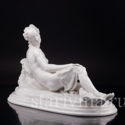 Фарфоровая статуэтка Отдых, лежащая обнаженная, KPM, Германия, пер. пол. 20 в.