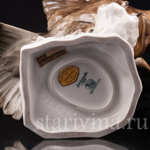 Фарфоровая статуэтка птицы Орёл, Hutschenreuther, Германия, 1955-69 гг.