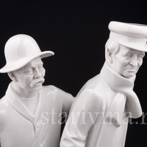 Три мужчины и собака, Schwarzburger, Германия, 1910-20 гг