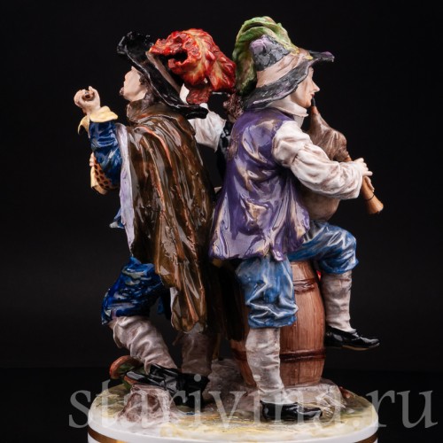 Композиция из фарфора Странствующие музыканты, Ernst Bohne Sohne, Германия, пер. пол. 20 века.