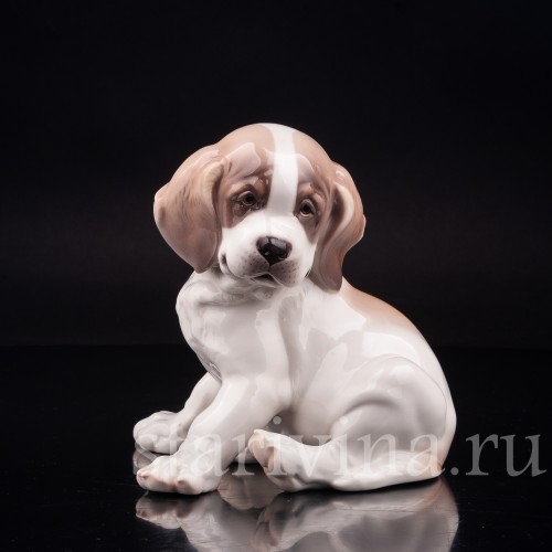 Фигурка собаки из фарфора Щенок сенбернара, Nymphenburg, Германия, 1970 гг.