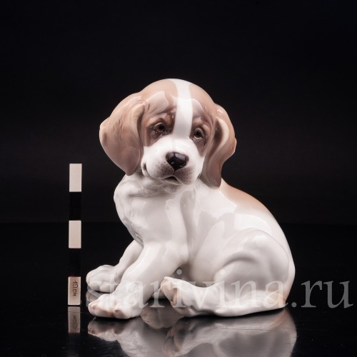 Фигурка собаки из фарфора Щенок сенбернара, Nymphenburg, Германия, 1970 гг.