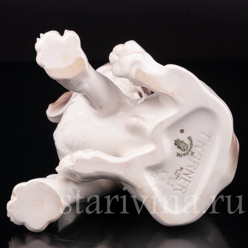 Фигурка собаки из фарфора Щенок сенбернара, Nymphenburg, Германия, 1970 гг.