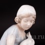 Фарфоровая фигурка Девочка с косулей, Heubach, Германия, нач. 20 века.