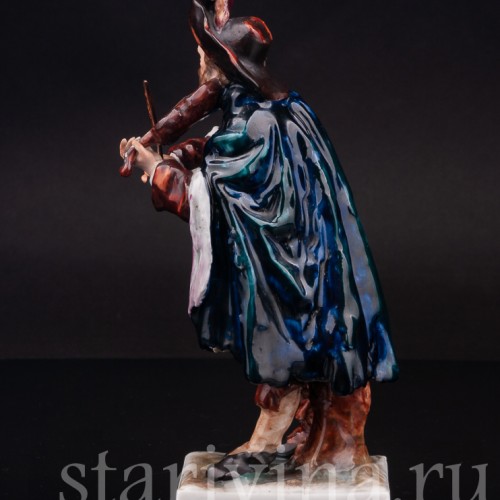 Фарфоровая статуэтка Странствующие музыканты, мужчина со скрипкой, Ernst Bohne Sohne, Германия, пер. пол. 20 в.