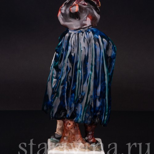 Фарфоровая статуэтка Странствующие музыканты, мужчина со скрипкой, Ernst Bohne Sohne, Германия, пер. пол. 20 в.