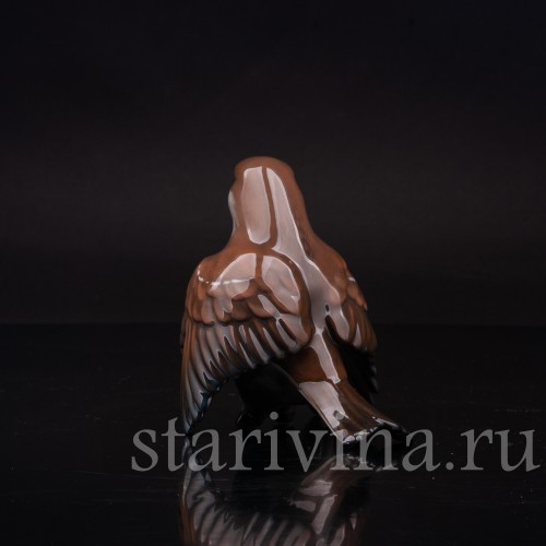 Фигурка птицы из фарфора Поющий воробей Rosenthal, Германия, 1950-60 гг.