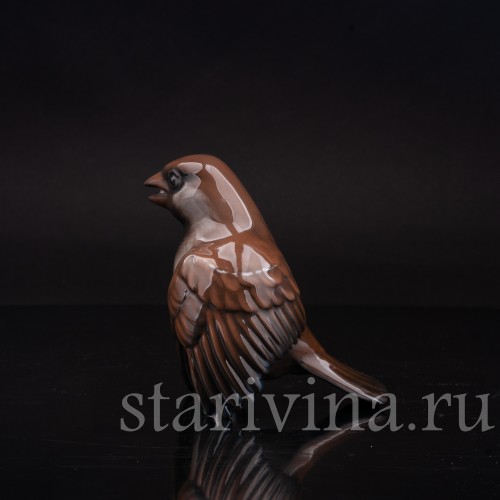 Фигурка птицы из фарфора Поющий воробей Rosenthal, Германия, 1950-60 гг.