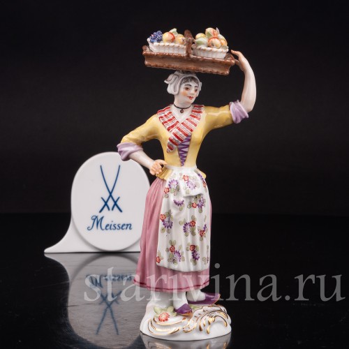 Фарфоровая статуэтка Продавщица фруктов, Cries de Paris, Meissen, Германия, 1986 г.