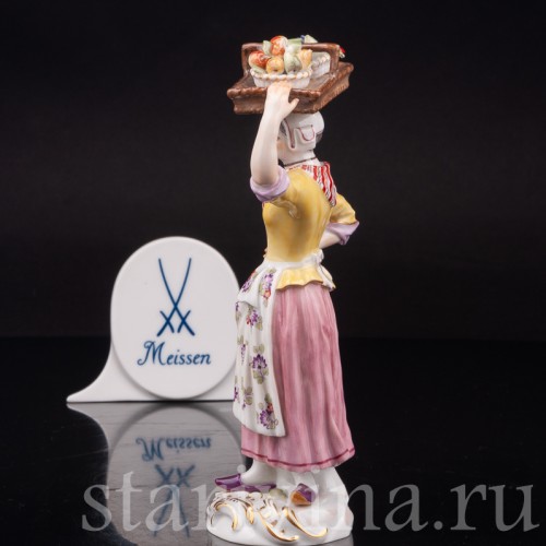 Фарфоровая статуэтка Продавщица фруктов, Cries de Paris, Meissen, Германия, 1986 г.