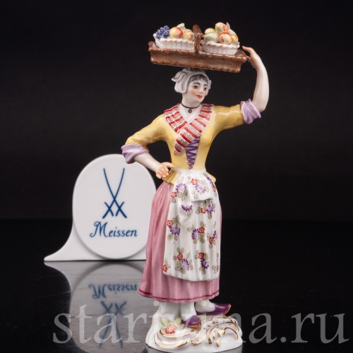 Фарфоровая статуэтка Продавщица фруктов, Cries de Paris, Meissen, Германия, 1986 г.
