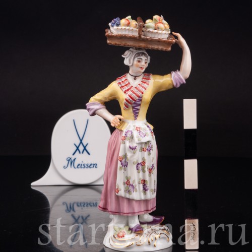 Фарфоровая статуэтка Продавщица фруктов, Cries de Paris, Meissen, Германия, 1986 г.