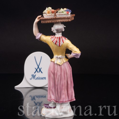 Фарфоровая статуэтка Продавщица фруктов, Cries de Paris, Meissen, Германия, 1986 г.