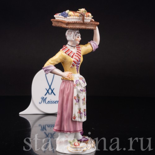 Фарфоровая статуэтка Продавщица фруктов, Cries de Paris, Meissen, Германия, 1986 г.