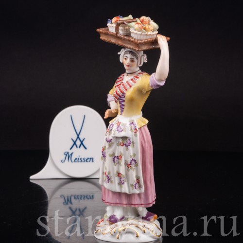 Фарфоровая статуэтка Продавщица фруктов, Cries de Paris, Meissen, Германия, 1986 г.