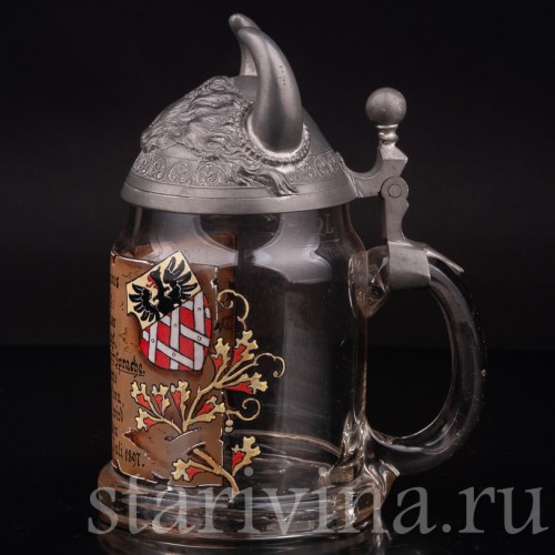 Старинная пивная кружка Шлем викинга, 1/2 л, Германия, кон. 19 - нач. 20 вв.