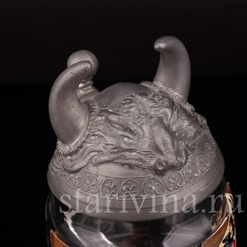 Старинная пивная кружка Шлем викинга, 1/2 л, Германия, кон. 19 - нач. 20 вв.