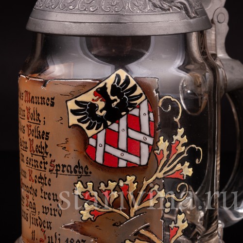 Старинная пивная кружка Шлем викинга, 1/2 л, Германия, кон. 19 - нач. 20 вв.