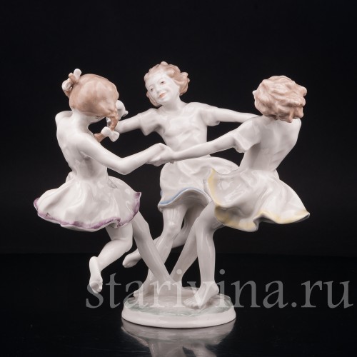 Статуэтка детей из фарфора Майский танец, Hutschenreuther, Германия, сер. 20 в.