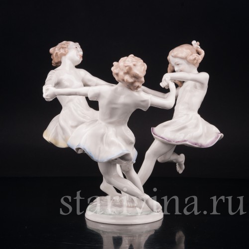 Статуэтка детей из фарфора Майский танец, Hutschenreuther, Германия, сер. 20 в.