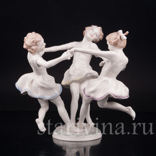 Статуэтка детей из фарфора Майский танец, Hutschenreuther, Германия, сер. 20 в.
