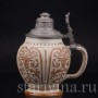 Старинная пивная кружка Маски, 1/2 л, Villeroy & Boch, Германия, 1887 г.