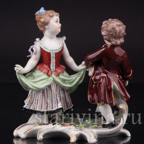 Фигурка из фарфора Танцующие дети, Volkstedt, Германия, кон. 19, нач. 20 вв.