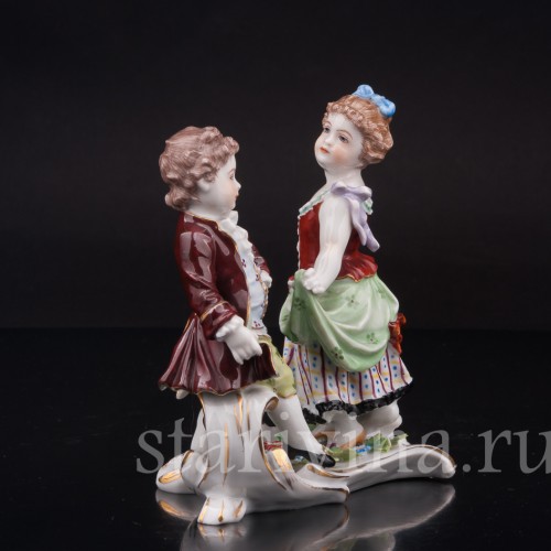 Фигурка из фарфора Танцующие дети, Volkstedt, Германия, кон. 19, нач. 20 вв.