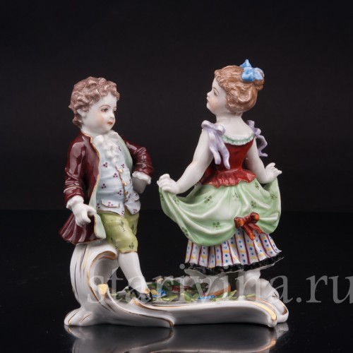 Фигурка из фарфора Танцующие дети, Volkstedt, Германия, кон. 19, нач. 20 вв.