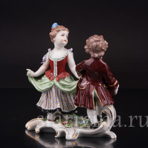 Фигурка из фарфора Танцующие дети, Volkstedt, Германия, кон. 19, нач. 20 вв.