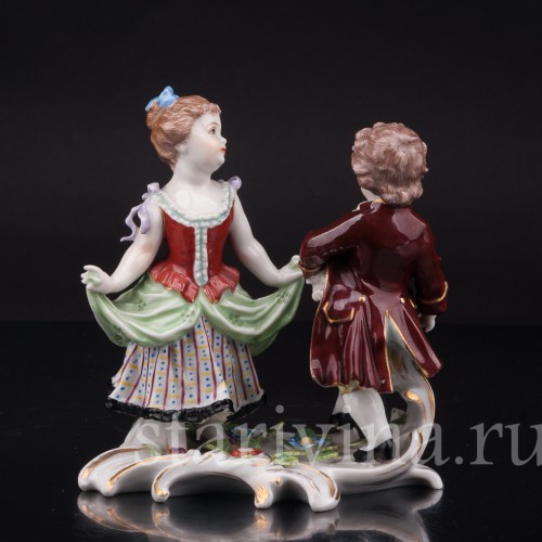 Фигурка из фарфора Танцующие дети, Volkstedt, Германия, кон. 19, нач. 20 вв.
