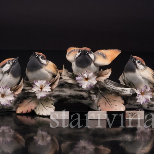 Воробьи на ветке, Capodimonte, Италия, вт. пол. 20 в