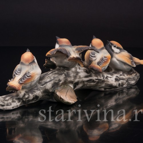 Воробьи на ветке, Capodimonte, Италия, вт. пол. 20 в