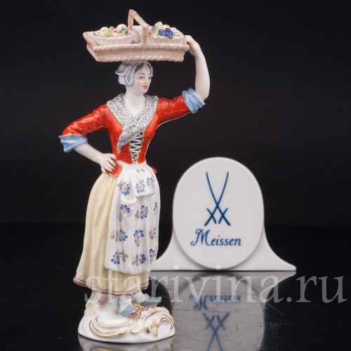Фарфоровая статуэтка Продавщица фруктов, Cries de Paris, Meissen, Германия, 1963 г.