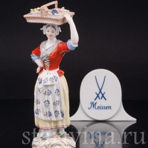 Фарфоровая статуэтка Продавщица фруктов, Cries de Paris, Meissen, Германия, 1963 г.