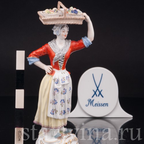 Фарфоровая статуэтка Продавщица фруктов, Cries de Paris, Meissen, Германия, 1963 г.