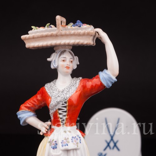 Фарфоровая статуэтка Продавщица фруктов, Cries de Paris, Meissen, Германия, 1963 г.