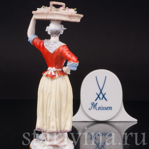 Фарфоровая статуэтка Продавщица фруктов, Cries de Paris, Meissen, Германия, 1963 г.