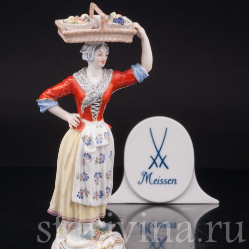 Фарфоровая статуэтка Продавщица фруктов, Cries de Paris, Meissen, Германия, 1963 г.