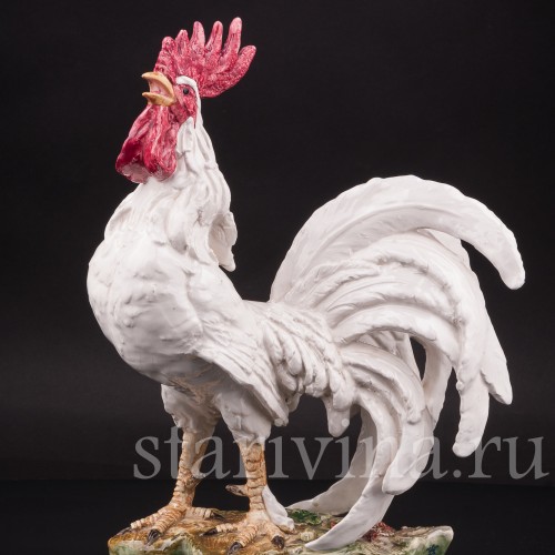 Фарфоровая статуэтка птицы Петух, Capodimonte, Италия, вт. пол. 20 в.