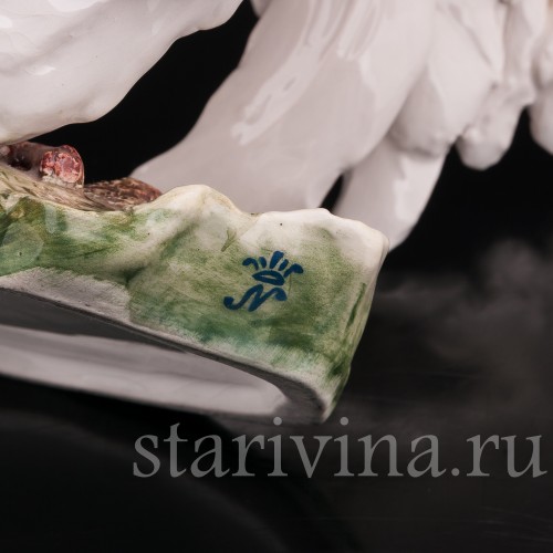 Фарфоровая статуэтка птицы Петух, Capodimonte, Италия, вт. пол. 20 в.