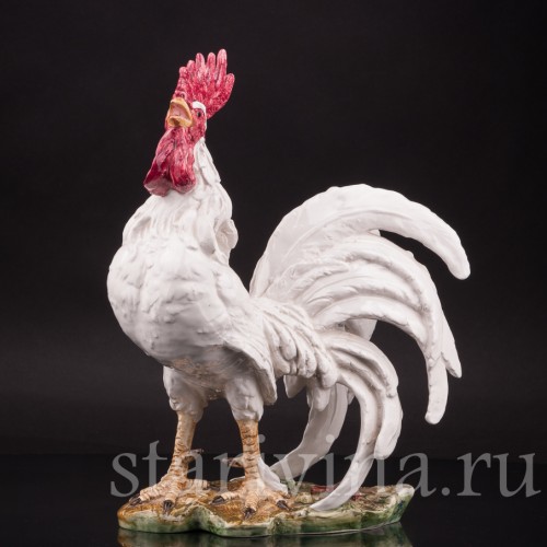 Фарфоровая статуэтка птицы Петух, Capodimonte, Италия, вт. пол. 20 в.