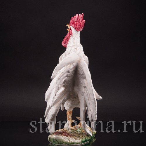 Фарфоровая статуэтка птицы Петух, Capodimonte, Италия, вт. пол. 20 в.
